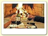 Fondue a beira da lareira
